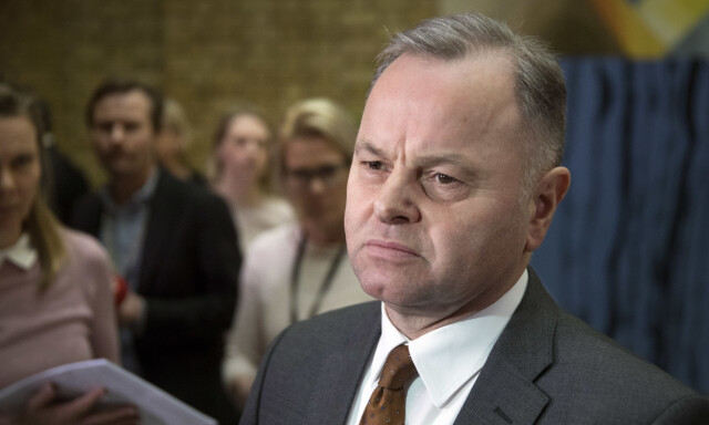 Oslo 20180306.
Stortingspresident Olemic Thommessen møter pressen etter sin redegjørelse for Stortinget om den gigantiske byggesprekken. Fra desember i fjor til februar i år har kostnadsrammen økt med nærmere en halv milliard kroner, fra 1,8 til 2,3 milliarder.
Foto: Ole Berg-Rusten / NTB Scanpix